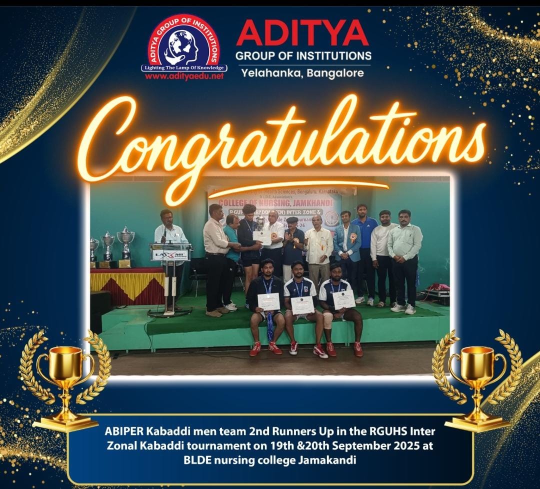 2ND RUNNER UP OF ABIPER RGUH INTER ZONAL IN JAMAKANDI